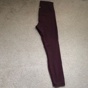 Maroon lulu lemon align leggings